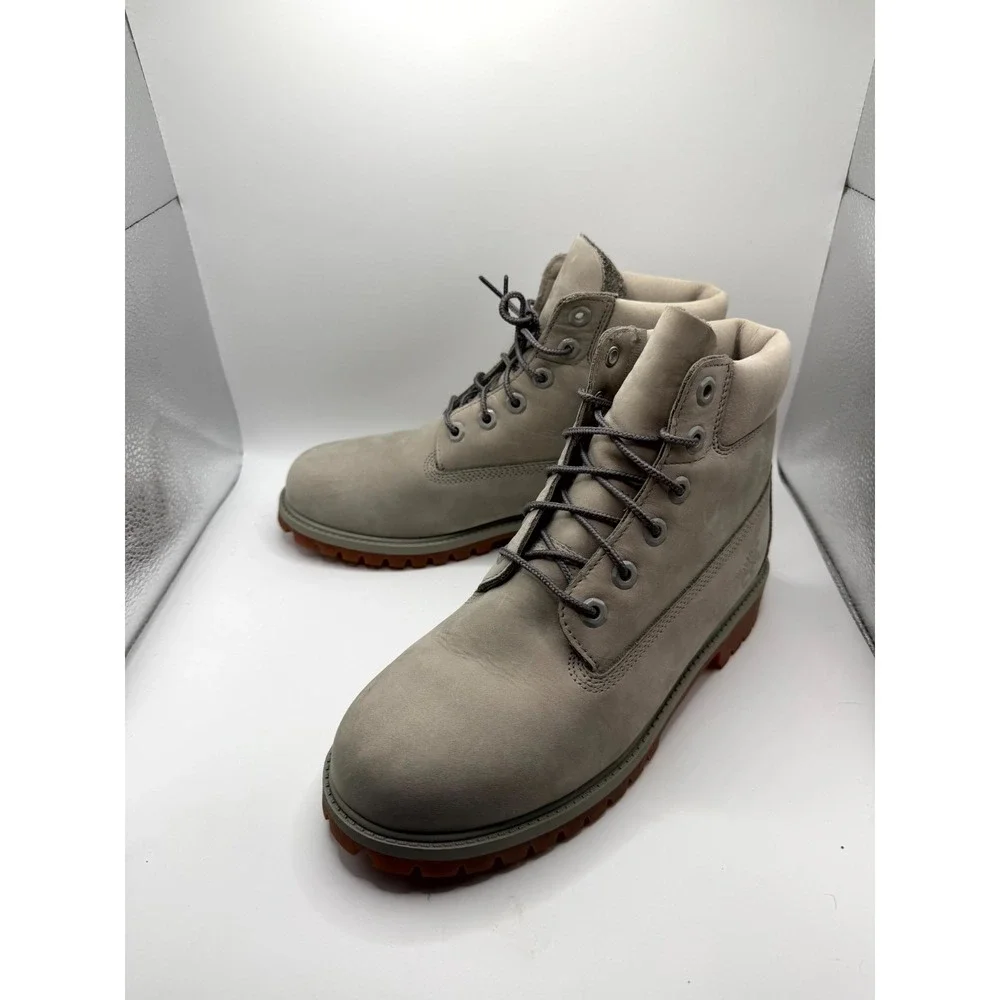 Timberland Heritage Premium 6-Inch Mens 7 Beige‎ Nubuck Waterproof Combat Boot